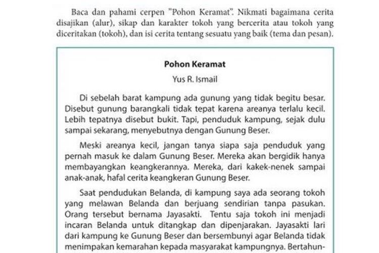 cerpen pohon keramat