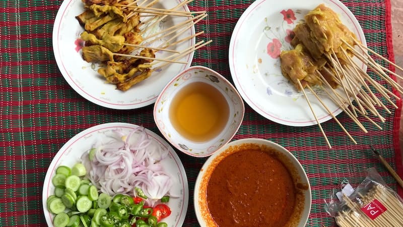 bumbu sate sebelum dibakar