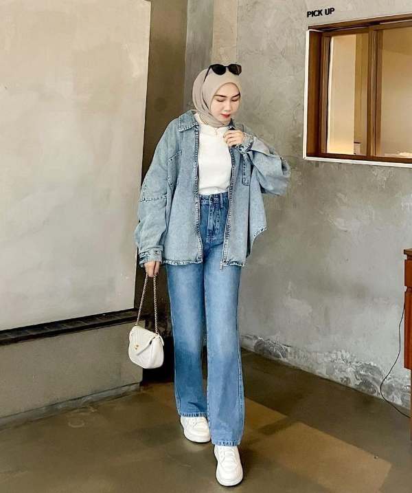 celana jeans dan jaket denim