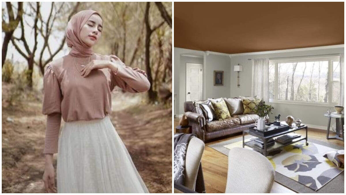 perpaduan warna coklat dengan putih