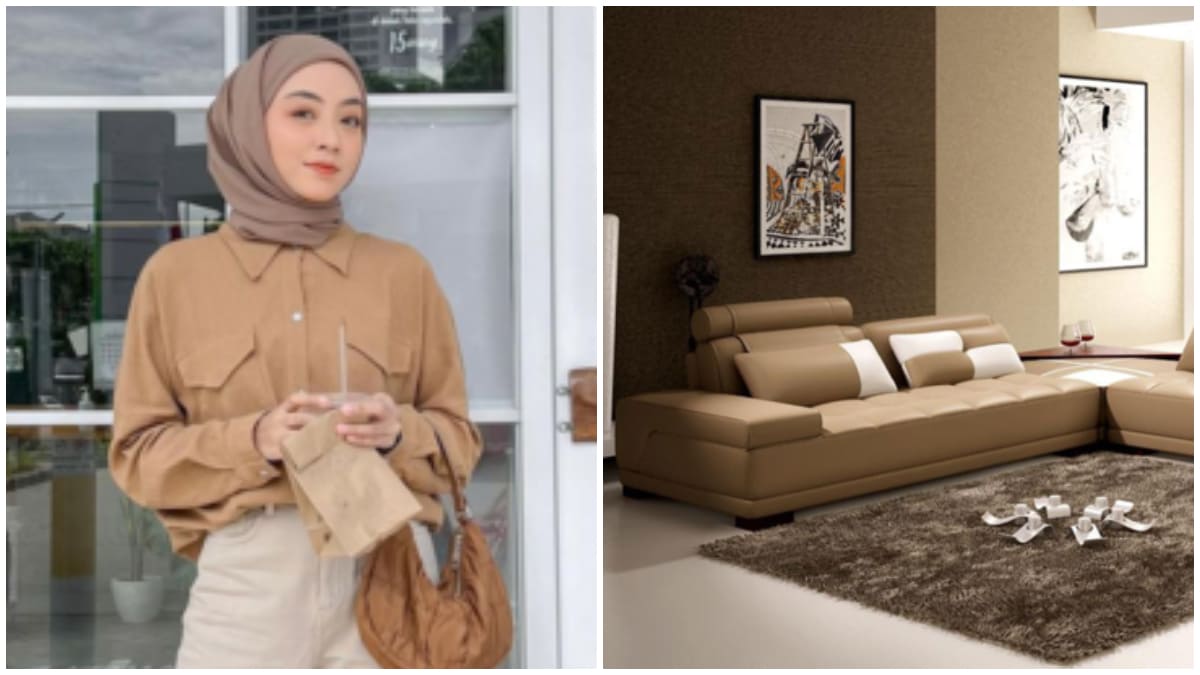 perpaduan warna coklat muda dan krem