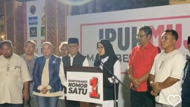 deklarasi kemenangan ipuk mujiono