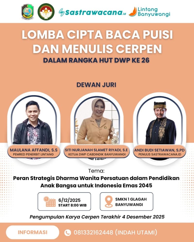 Lomba Cipta Baca Puisi dan Menulis Cerpen DWP Banyuwangi 2025