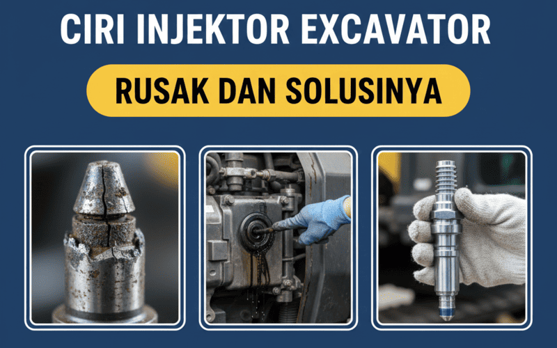 Ciri Injektor Excavator Rusak