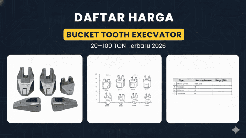 Daftar Harga Bucket Tooth Excavator 20–100 Ton