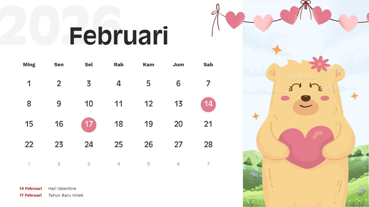 Hari Libur Nasional dan Cuti Bersama Februari 2026