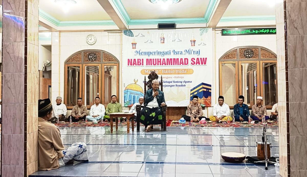 Pengajian Isra Mikraj di Masjid Baitul Huda Kabat